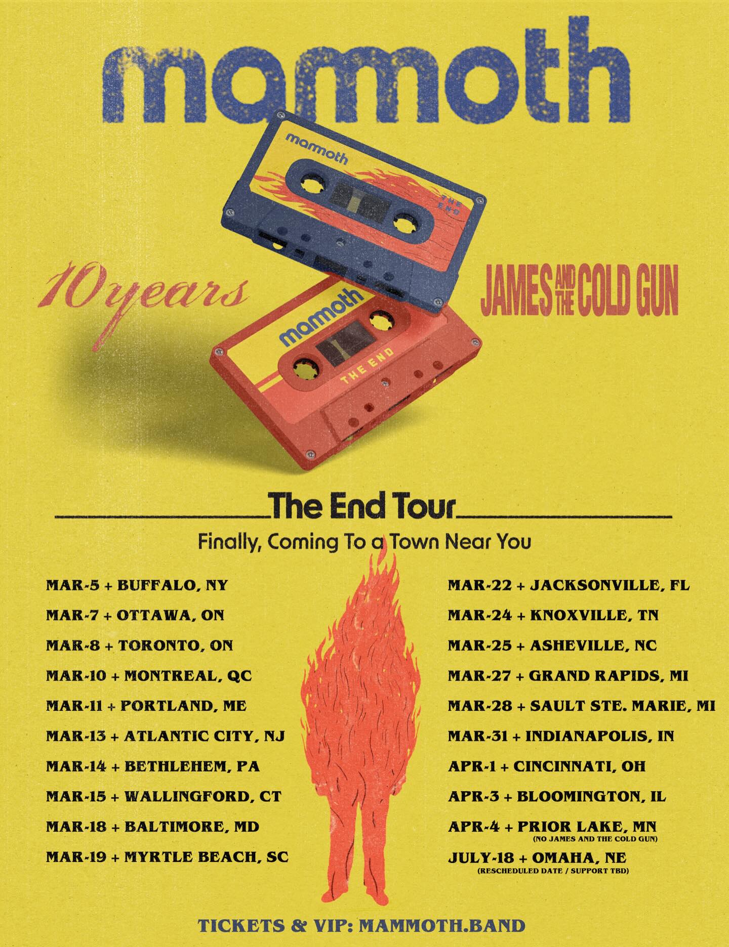 Mammoth The End Tour Poster 2026